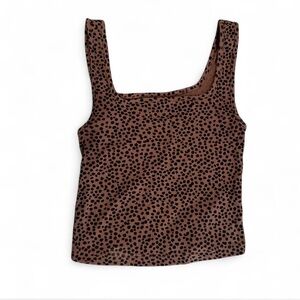 Old Navy Brown and Black Leopard Tank Top